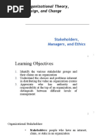 Organizational Theory, Design, and Change: Stakeholders, Managers, and Ethics