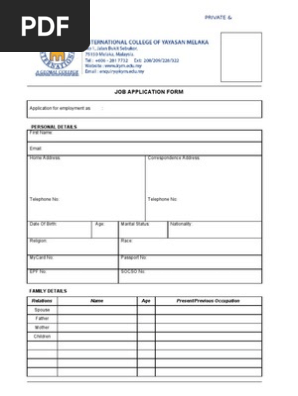 Job Application