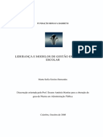 Liderança e Modelos de Gestão em Contexto Escolar