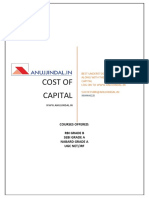 Cost of Capital: Courses Offered: Rbi Grade B Sebi Grade A Nabard Grade A Ugc Net/Jrf
