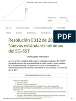 Resolución 0312 de 2019 - Nuevos Estándares Mínimos Del SG-SST