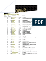 Pre-Intermediate Wordlist: English Pos Unit Number Number