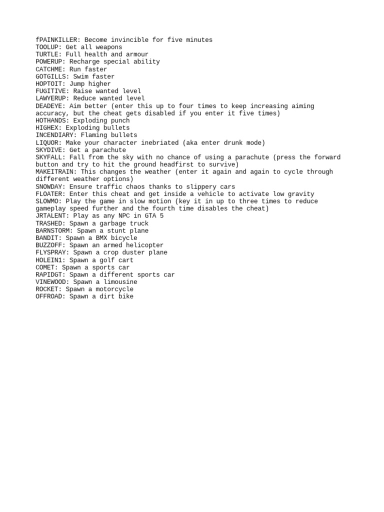 Coduri Gta | PDF