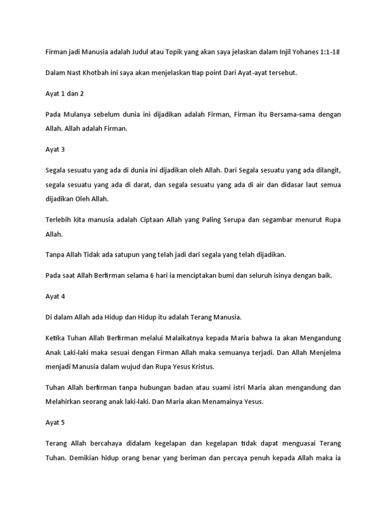 Firman Jadi Manusia PDF