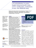 Effect of Prehabilitation in Gastrooesophageal Adenocarcinoma