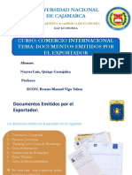 Documentos Emitidos Por El Exportyador Noyver Luis, Quispe Caruajulca