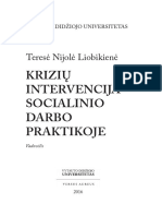 Krizių Intervencija Socialinio Darbo Praktikoje. 2016