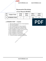 Pharmaceutical Microbiology II Year Pharm D (RS2/RS3) SL No Chapter Name Long Essay Short Essay Short Answer Total Marks A - 2+2 4