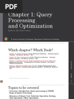 Chapter 1: Query Processing and Optimization: Slides By: Ms. Shree Jaswal