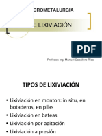 TIPOS DE LIXIVACIÓN