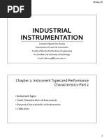 Industrial Instrumentation: Chapter 2: Instrument Types and Performance Characteristics-Part 2