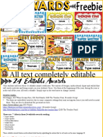 Editable Awards Freebie
