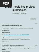 Social Media Live Project Submission: Facebook Campaign