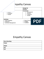 Empathy Canvas: Design For Date: Design by User