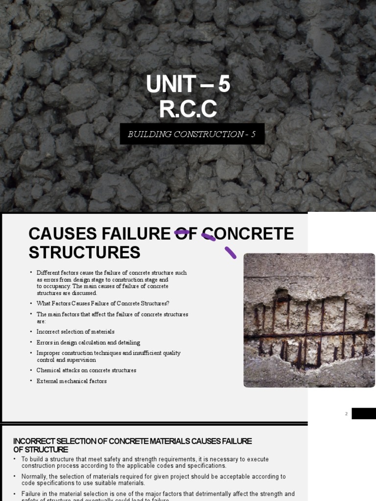 Causes and Identification of Concrete Structure Failures | PDF ...