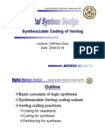 Synthesizable Coding of Synthesizable Coding of Verilog Verilog