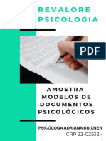Amostra Modelo de Documentos Psicólogicos