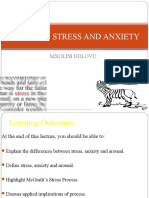 Arousal, Stress and Anxiety