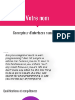 Votre Nom: Concepteur D'interfaces Numériques