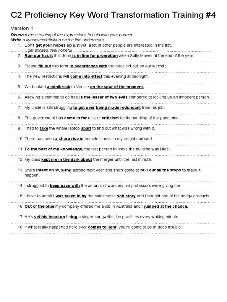 c2 Key-Word-Transformation | PDF