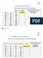 Ordenar Sílabas-Dislexia