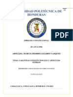 Las garantías constitucionales y los artículos pétreos de la Constitución de Honduras