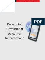 Developing Government objectives for broadband