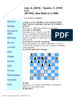(Eche62) Chess Ebook Libro Scacchi Echecs Scheda d11 Dreev-Topalov 2000
