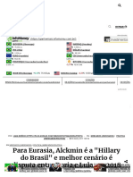 Para Eurasia, Alckmin É A - Hillary Do Brasil - e Melhor Cenário É Disputa Entre Doria e Lula em 2018 - InfoMoney