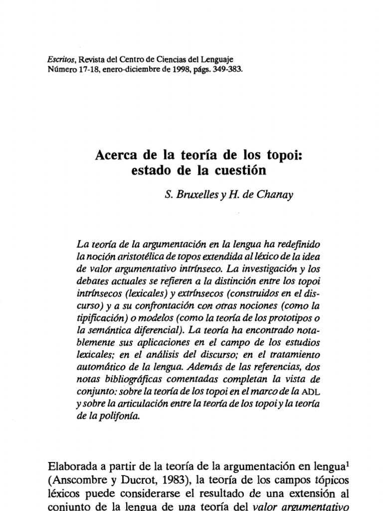 Acerca de La Teoria de Los Topoi | PDF