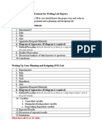 Formats For Writing Lab Reports