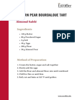 Modern Pear Bourdaloue Tart: Almond Sablé