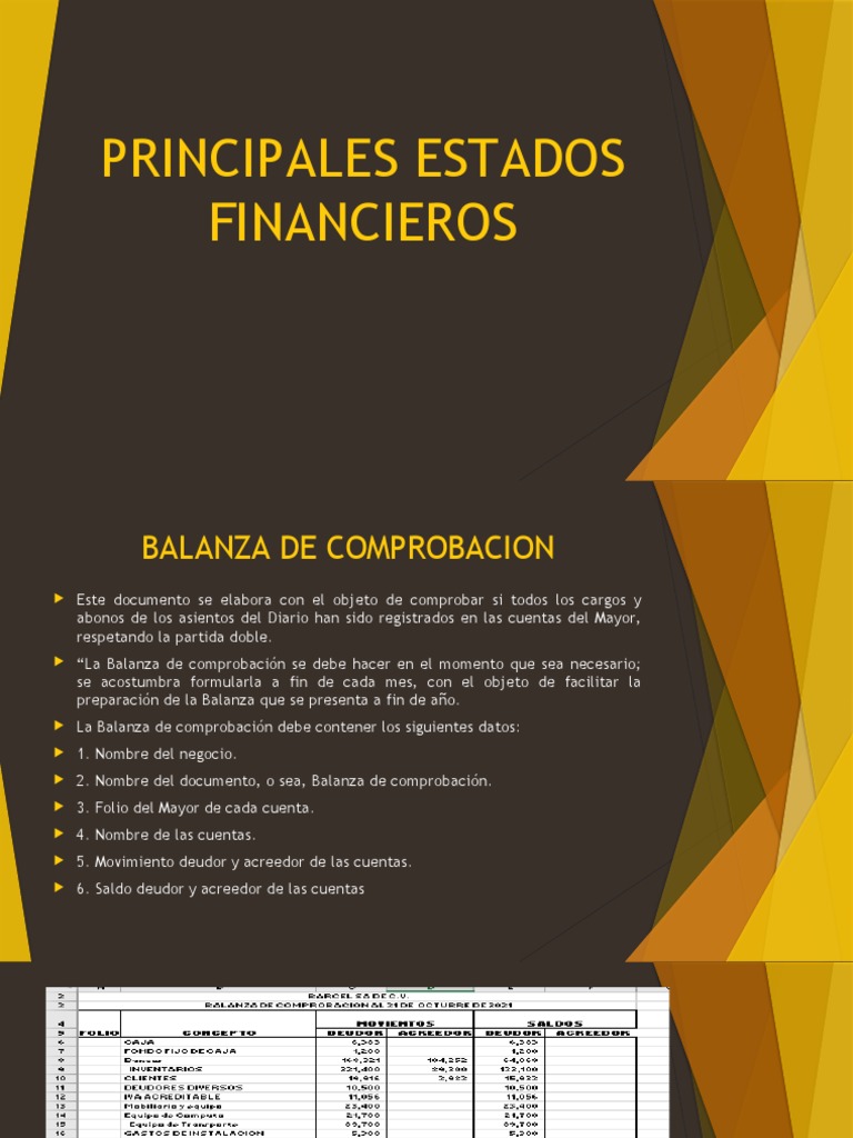 Estados Financieros | PDF | Contabilidad | Hoja de balance