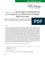 Tratamiento Odontológico Interdisciplinario en Un Paciente Con Alteraciones Tiroideas