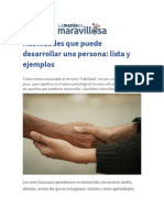 Habilidades Que Puede Desarrollar Una Persona, Lista y Ejemplos