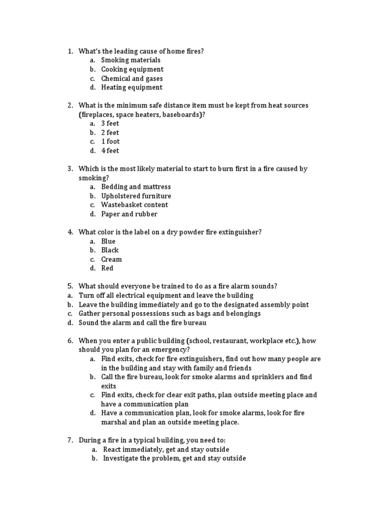 Fire Exam PDF Fires Building Engineering