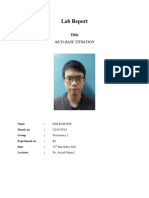 Lab Report: Aicd-Base Titration