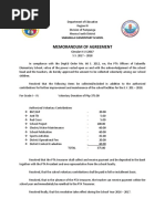 Memorandum of Agreement: Sabanilla Elementary School