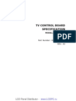 TV Control Board Specification: LCD Panel Distributor