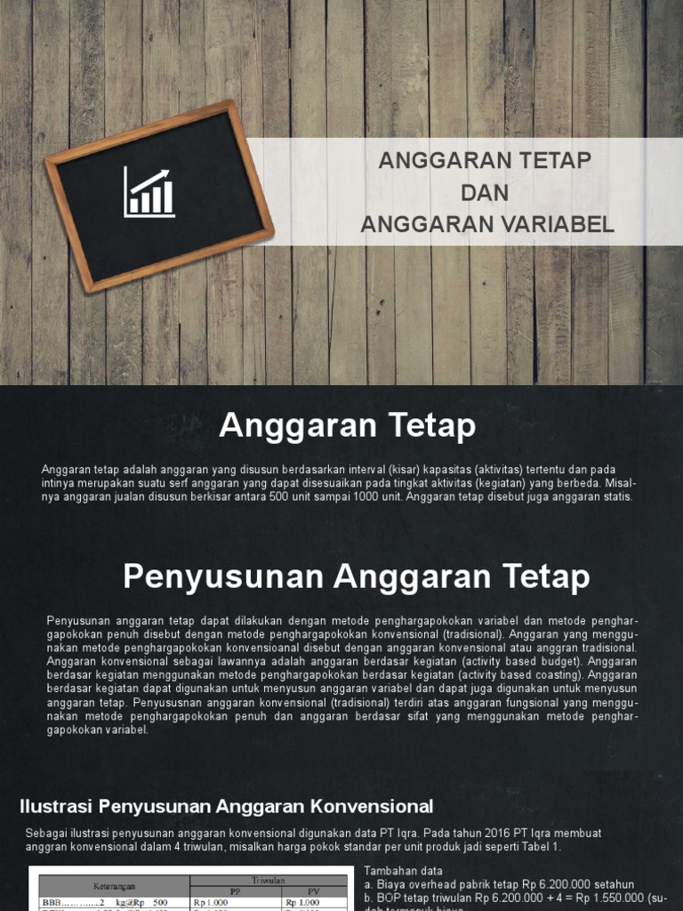 Anggaran Tetap Dan Anggaran Variabel | PDF | Pengelolaan Keuangan ...