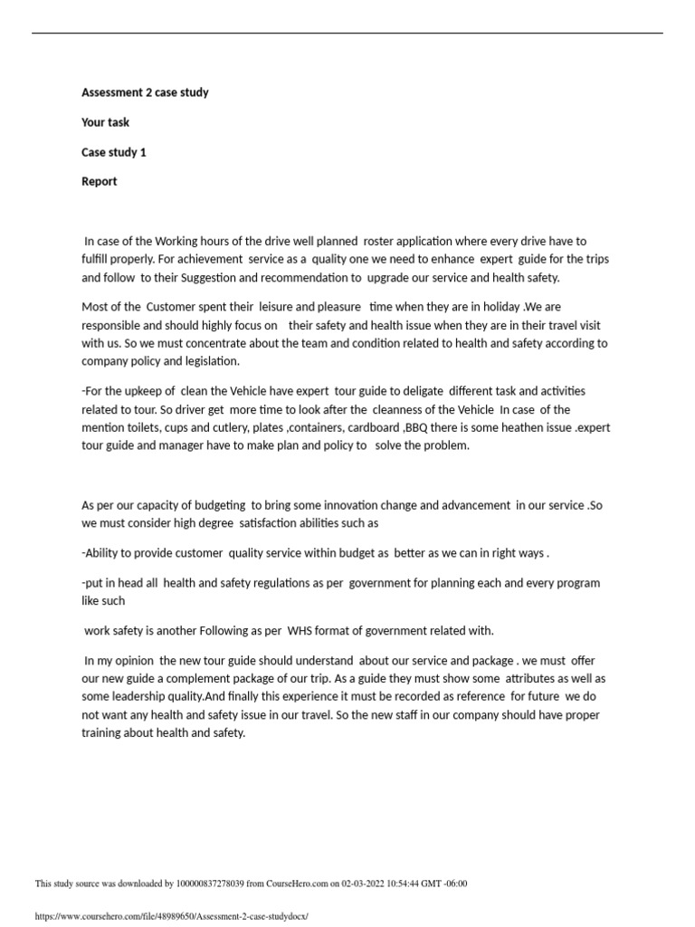Case Study: Supervisors' Assessment Guide | PDF | Goal | Performance ...