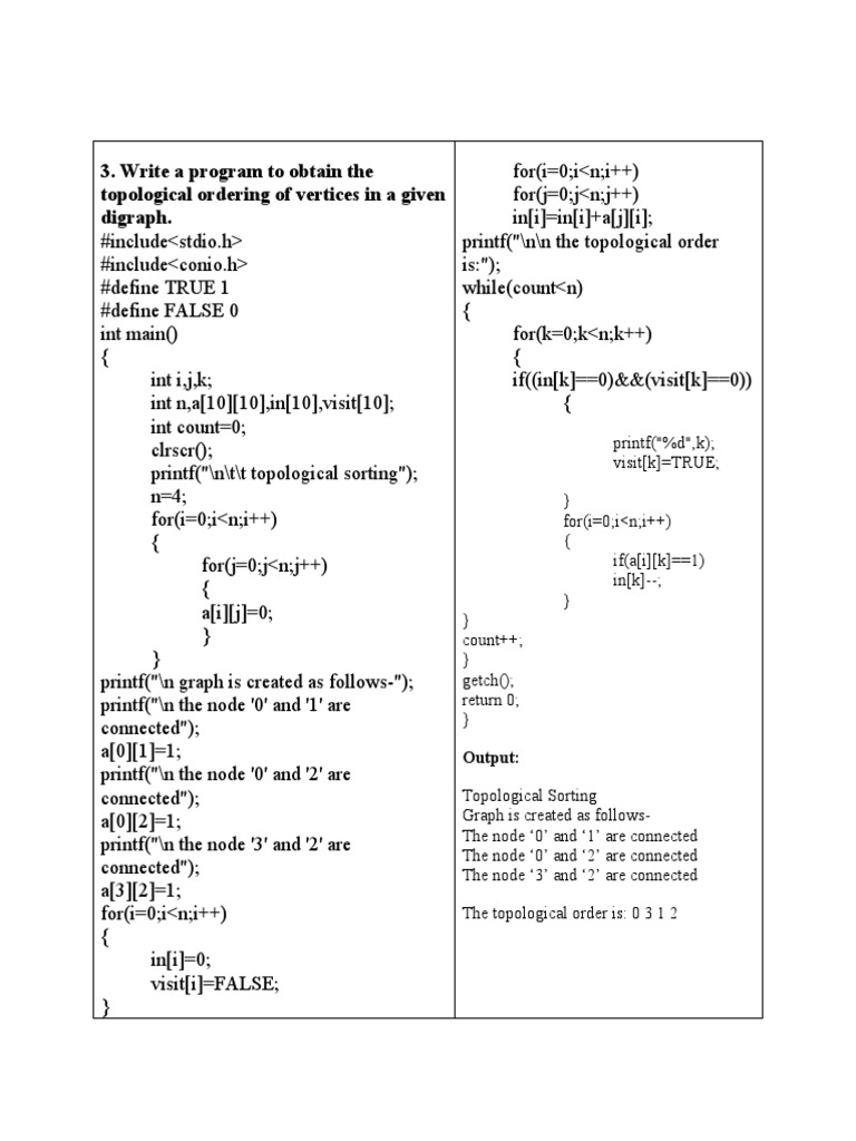 Topological Sorting and Graph Algorithms | PDF | Algorithms | Discrete ...