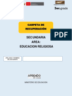 3° Carpeta de Recuperación 2021