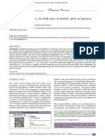 Dermatoglyphics: An Indicator of Dental Caries in Humans: Abstract