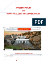 To Access The Zimbra Account