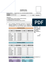 Examen Final: Indicaciones