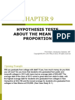 Hypothesis Tests About The Mean and Proportion: Prem Mann, Introductory Statistics, 9/E