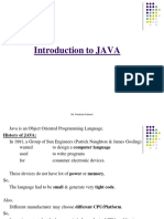 Introduction To JAVA