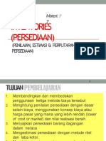 Materi 7 Inventories Persediaan Penilaian Estimasi Perputaran Persediaan