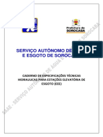 Especificação Técnica - Hidraulica - EE - caderno hidraúlica EEE